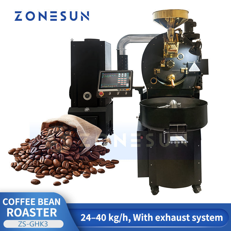 ZONESUN ZS-GHK3 Automatic Coffee Beans Roasting Machine