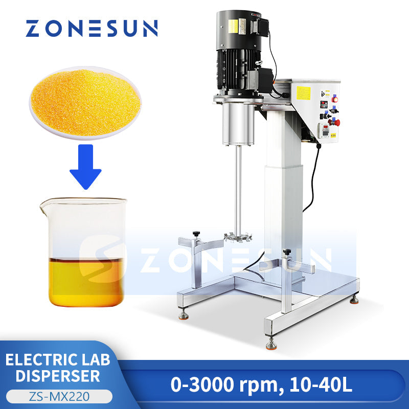ZONESUN ZS‑MX220 Electric Lifting Disperser Mixer Mixing & Dispersion Solution for Production