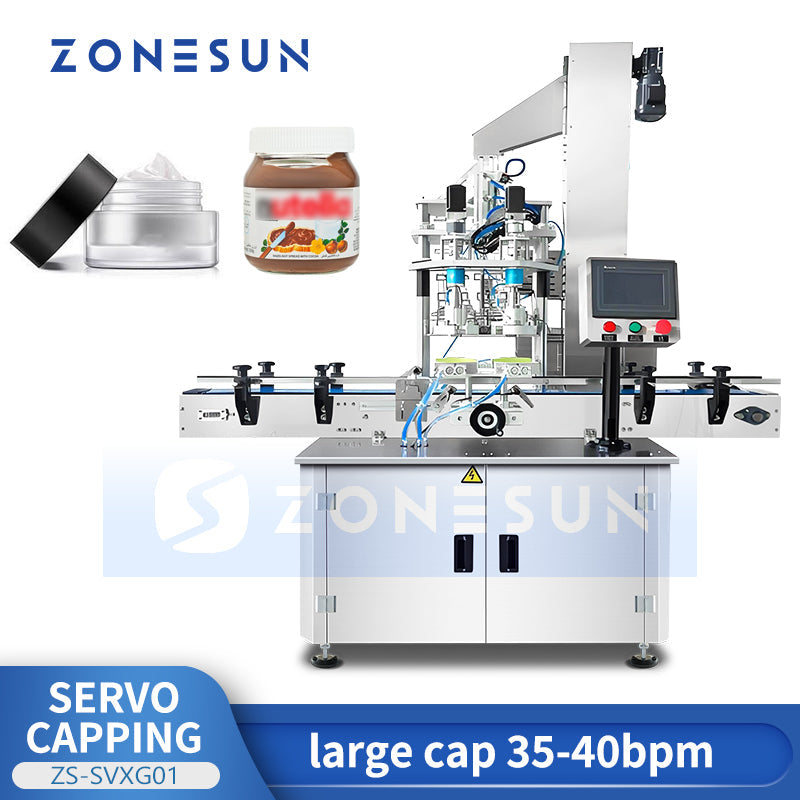 ZONESUN ZS-SVXG01 Servo Screw Capping Machine for Sauce Jars & Bottles