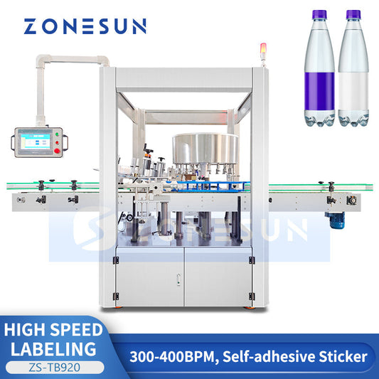 ZONESUN ZS-TB920 Servo Control High-Speed Round Bottle Labeling Machine