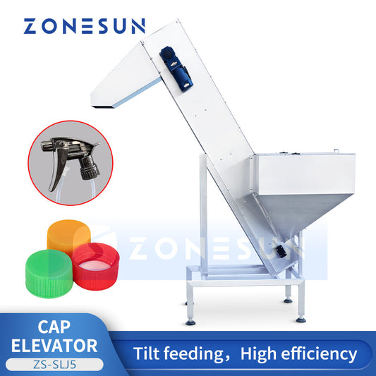 Zonesun ZS‑SLJ5 Automatic Cap Elevator for Capping Machine Integration