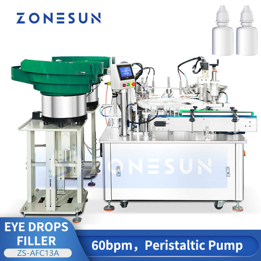 ZONESUN ZS-AFC13A Small Bottle Filling & Capping Machine for Eye Drops