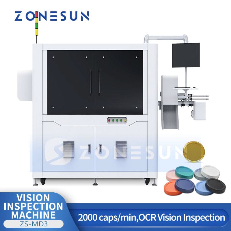 ZONESUN ZS-MD3 High-Speed OCR Vision Inspection System for Bottle Caps & Closures