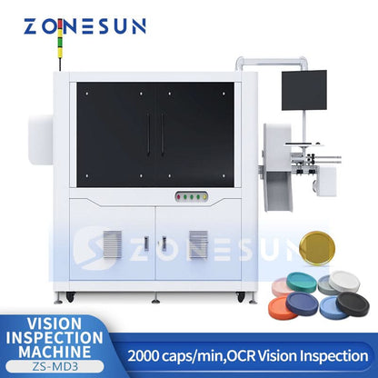 ZONESUN ZS-MD3 High-Speed OCR Vision Inspection System for Bottle Caps & Closures