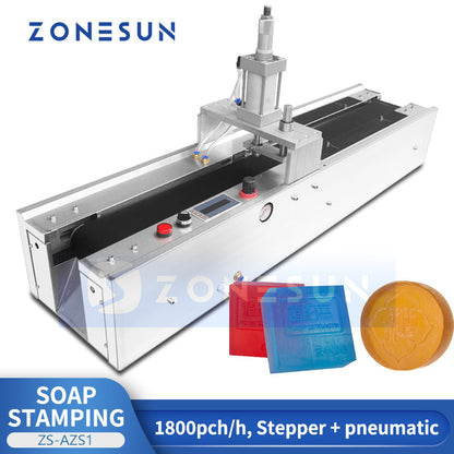 ZONESUN ZS‑AZS1 Automatic Soap Logo Stamping Machine with Custom Dies