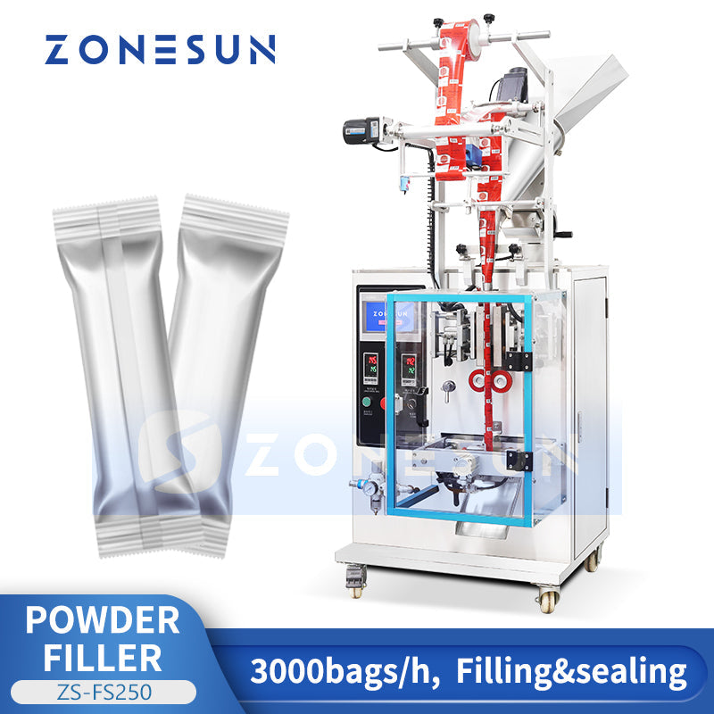 ZONESUN ZS-FS250 Automatic Powder Sachet Packing Machine VFFS Filling & Sealing Equipment