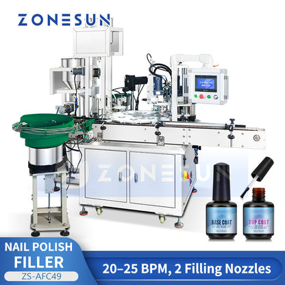 ZONESUN ZS-AFC49 Automatic Nail Polish Filling Capping Monoblock Machine