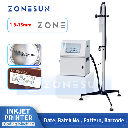 ZONESUN ZS‑TIP15 Continuous Inkjet Printer for Production Lines