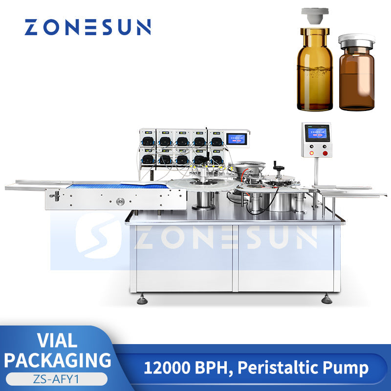 ZONESUN ZS-AFY1 Automatic Laboratory Vial Filling and Capping Machine Monoblock Equipment