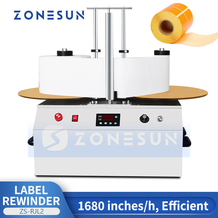 ZONESUN ZS-RJL2 Automatic Intelligent Label Rewinder for Barcode & Thermal Labels (350mm Width)