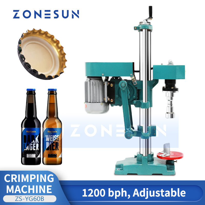 Zonesun ZS‑XG60B Electric Crown Bottle Capper for Brewing & Drinks