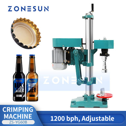 Zonesun ZS‑XG60B Electric Crown Bottle Capper for Brewing & Drinks