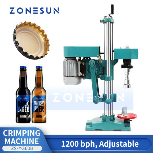 Zonesun ZS‑XG60B Electric Crown Bottle Capper for Brewing & Drinks