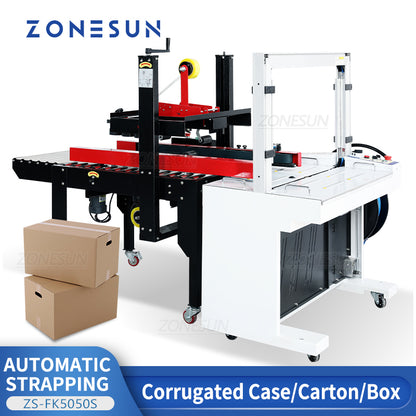 ZONESUN ZS‑FK5050S Carton Sealing & Taping Machine for Packaging Lines