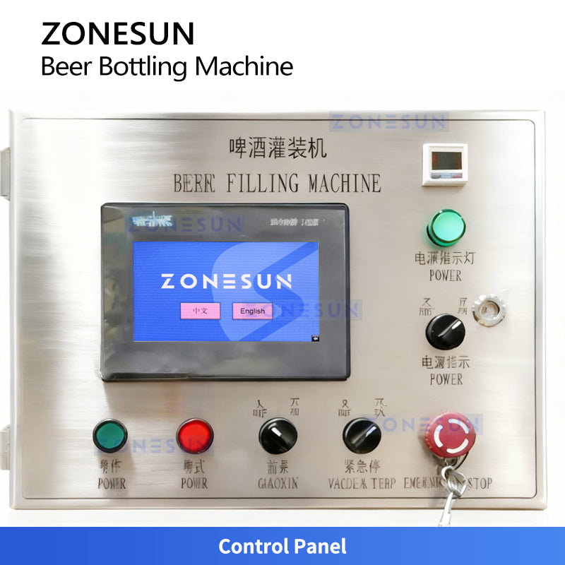 ZONESUN ZS-CFC5 Semi-Automatic Beer Bottle Vacuum Filling and Capping Machine