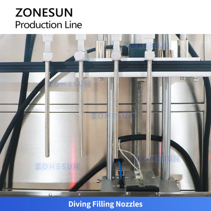 ZONESUN ZS-FAL180G2 Automatic Oil Bottle Filling, Capping & Labeling Line