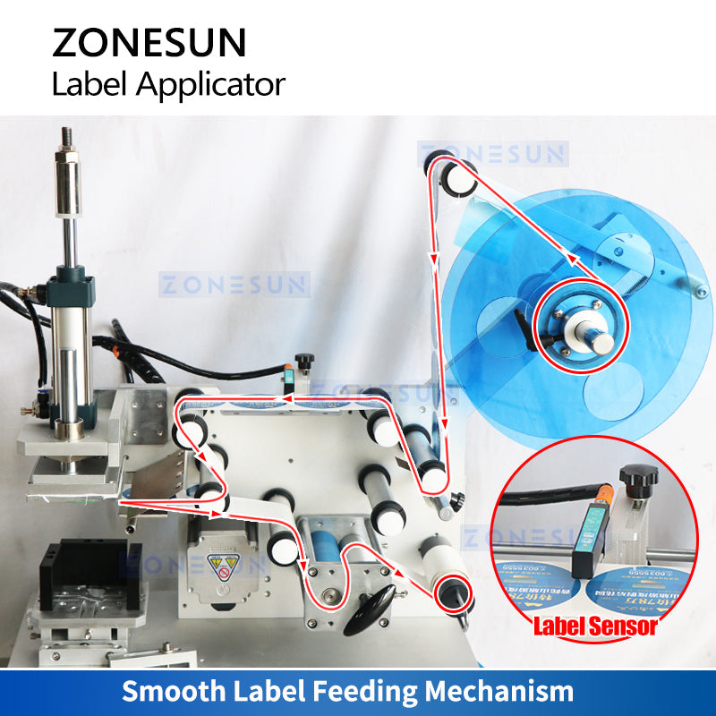 ZS‑TB802 Desktop Flat Surface Label Applicator for Accurate Labeling
