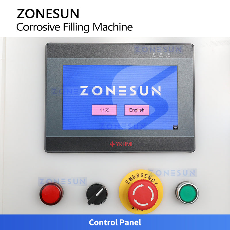 ZONESUN ZS-YTCR12A Automatic Corrosive Liquid Filling Machine Chemicals Gravity Filler