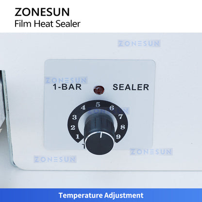 ZONESUN ZS-MSCS3 Manual Shrink Wrap Machine with Hot Cutting System for PVC/PE/POF Film Wrapper