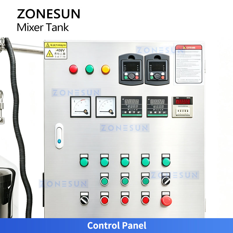 ZONESUN ZS-VMB200L 200L Vacuum Emulsifying Tank for Cream, Lotion & Gel