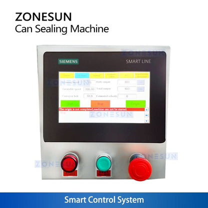 ZONESUN ZS-AFK500 Automatic Can Vacuum & Nitrogen Flushing Capping Machine for Food & Milk Powder Canning