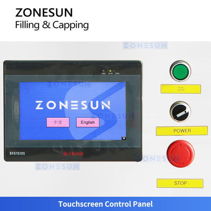 ZONESUN ZS-AFC47 Liquid Filling Capping Monoblock Machine Tabletop Peristaltic Pump Filling for Nail Polish Serum Essential Oils Eye Drops Small Volume Packaging