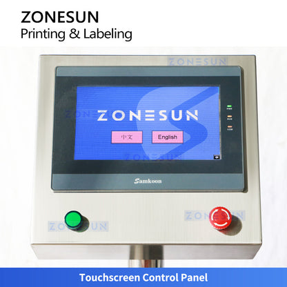 ZONESUN ZS-TB162PO Real-Time Printing Wrap-Around Square Bottle Labeling Machine