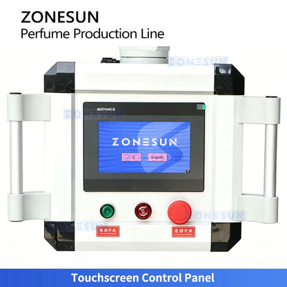 ZONESUN ZS-AFC42P Automatic Rotary Perfume Filling Machine Monoblock Negative Ion Rinsing & Vacuum Crimping