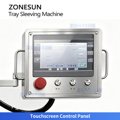 ZONESUN ZS-FK55 Automatic Cardboard Sleeving Machine | High-Speed Food Tray & Meal Box Packaging Equipment