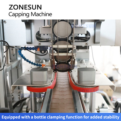 ZONESUN ZS-XG05 Automatic Servo Capping Machine for Bottles and Jars with Elevator