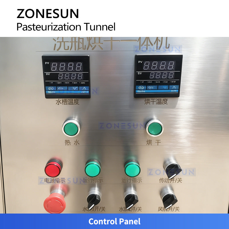 ZONESUN ZS-PM2 Tunnel Pasteurizer With Washing Dryer for Bottled Beverage Process