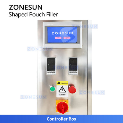 ZONESUN ZS-PL240YX Shaped Pouch VFFS Liquid Filling and Sealing Machine