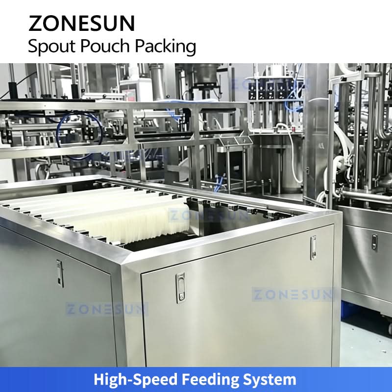 ZONESUN ZS-SPFC7 Automatic 12-Nozzle Rotary Spout Pouch Filling & Capping Machine