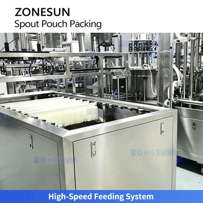 ZONESUN ZS-SPFC7 Automatic 12-Nozzle Rotary Spout Pouch Filling & Capping Machine