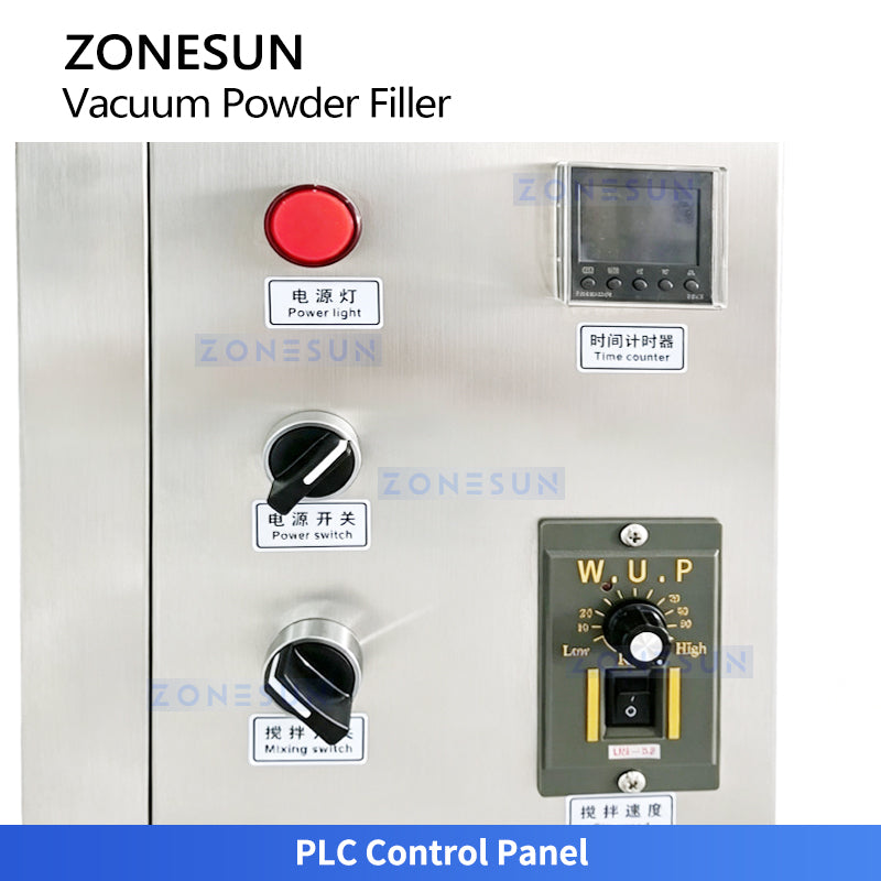 ZONESUN ZS-FM30L Dust-Free Vacuum Powder Filler Pro Filling Machine for Ultra-Fine Powders & Spices (10-30 pcs/min)