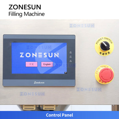 ZONESUN ZS-YT2T-2PXD Automatic Servo Piston Pump Filling Machine 2 Heads  Shampoo Lotion Paste  Filler
