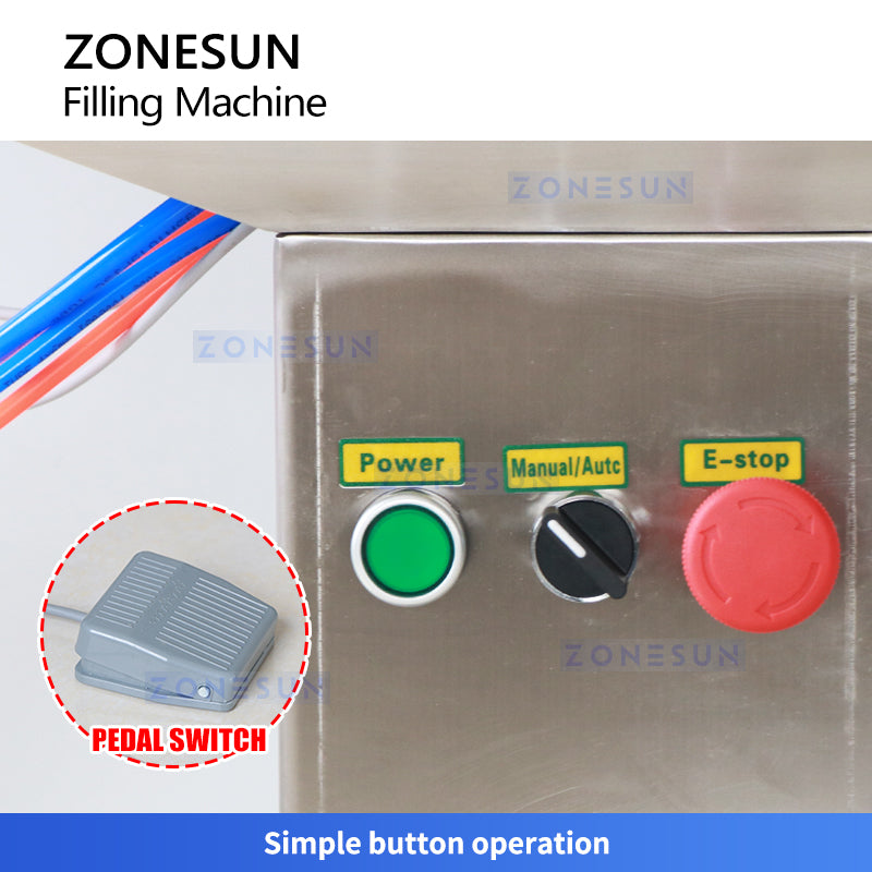 Zonesun ZS-YTFS1D Semi‑Auto Stand Piston Viscous Liquid Filling Machine