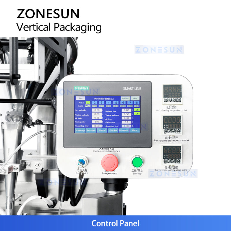 ZONESUN ZS-FS120Q Automatische vertikale Pulververpackungsmaschine für die Beutelbefüllung