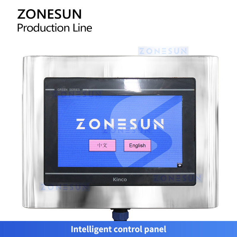 ZONESUN ZS-FAL180G7 Powder Bottle Filling and Labeling Line for Coffee & Spices