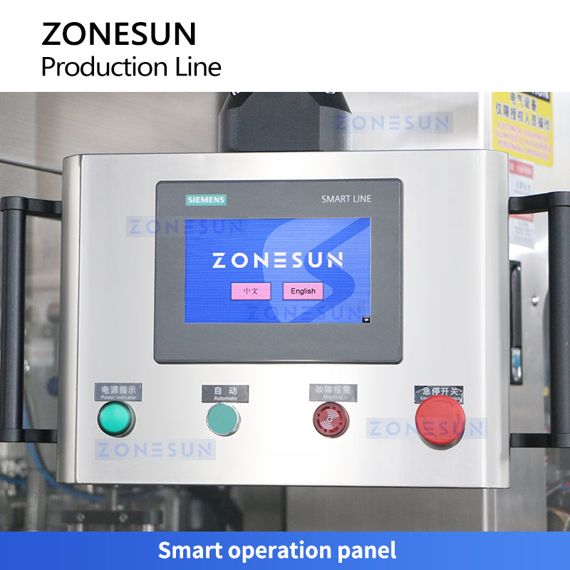 Zonesun ZS‑FAL180Z10 Servo Filler Capper & Labeller for F‑Style Bottle