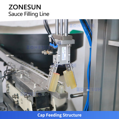 ZONESUN ZS-FAL180G5 Sauce Filling Capping Labeling Machine