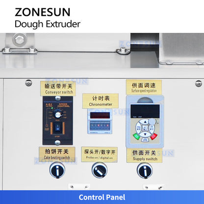 ZONESUN ZS-ECM2 Dough Extruder Machine for Cookies Breadsticks with Adjustable Mold Industrial Bakery Equipment 5-500g Customized