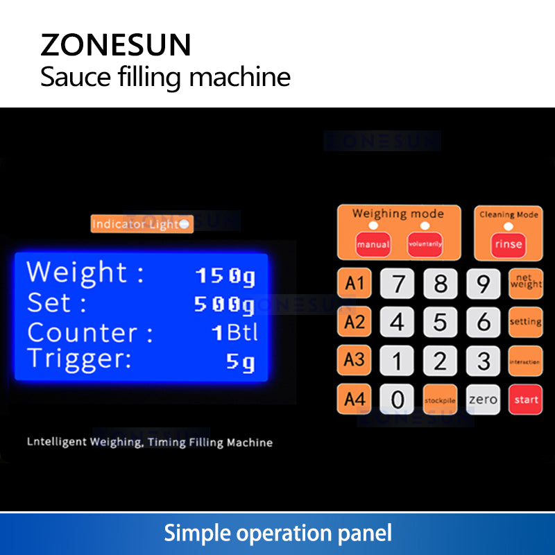 Zonesun ZS-SCF1 Sauce Weighing & Filling Machine for Food Packing