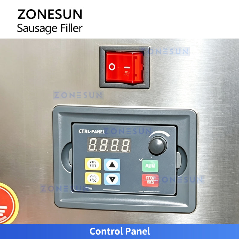 ZONESUN ZS-SFR1 Commercial Electric Sausage Stuffer Machine 200kg/h - Stainless Steel Meat Filler with Foot Pedal