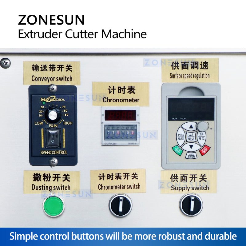 ZONESUN ZS‑ECM1 Protein & Energy Bar Extruder Cutter for Food Production