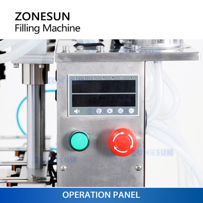 ZONESUN ZS-YTZL500 Semi-Automatic Vacuum Liquid Filling Machine for Perfume & Essential Oil (1-4 Nozzles Optional)