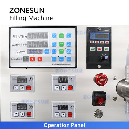 Zonesun ZS-DTMP4 4-Nozzle Automatic Magnetic Pump Liquid Filling Machine for Juice & Oils