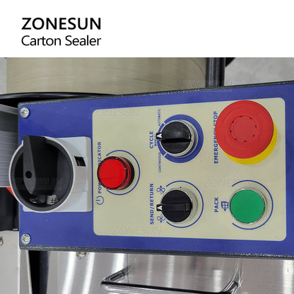 ZONESUN ZS‑FK5050S Carton Sealing & Taping Machine for Packaging Lines