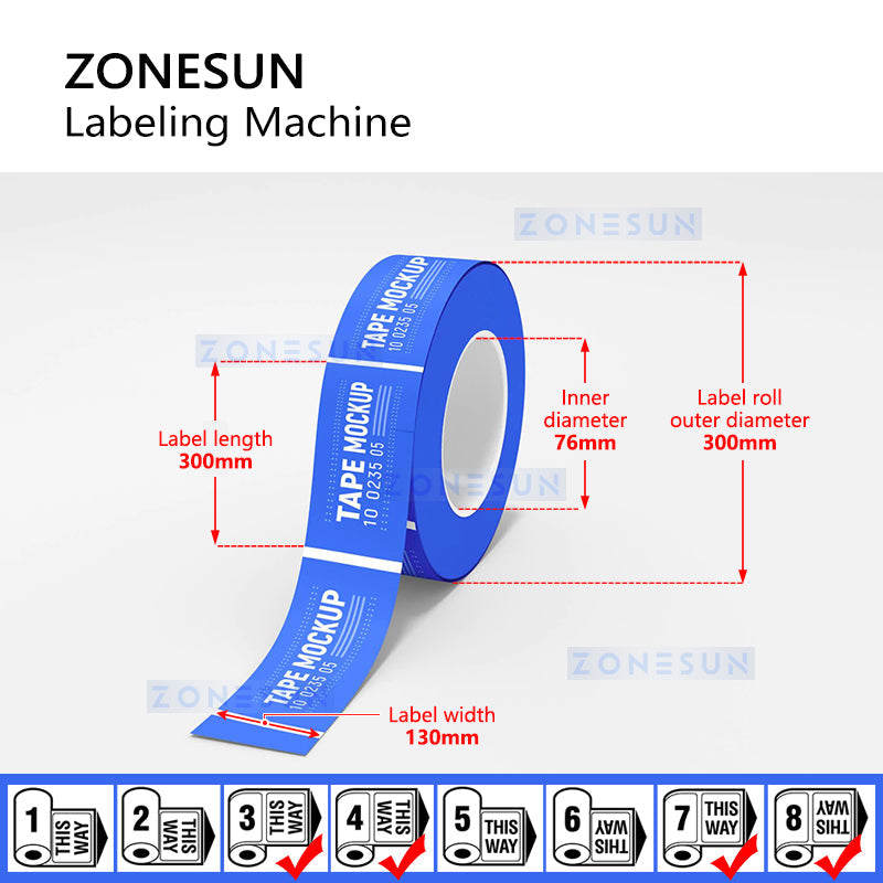 Zonesun ZS-TB150RP Desktop Wrap Around Bottle Labeling Machine