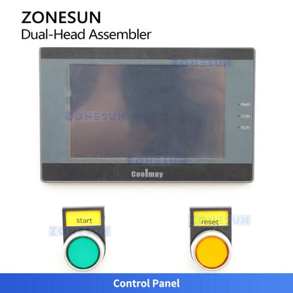 ZONESUN ZS-J0A01 Semi-Automatic Dual-Head O-Ring Assembly Machine for Rubber Seals & Gaskets